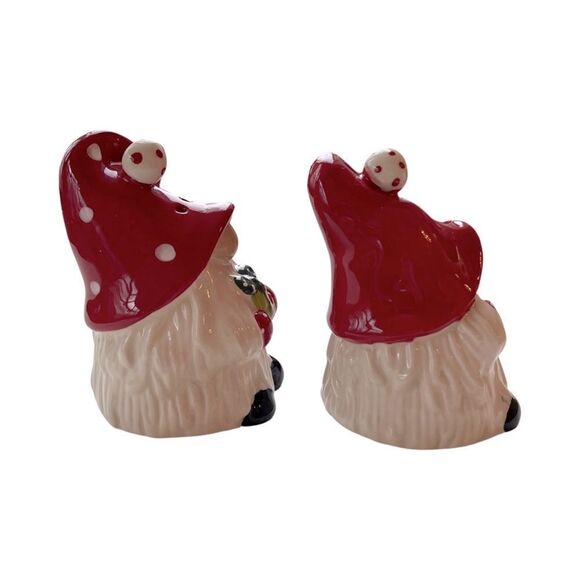 Blue Sky Holiday Christmas Gnomes Salt & Pepper Set New in Box - Picture 7 of 12